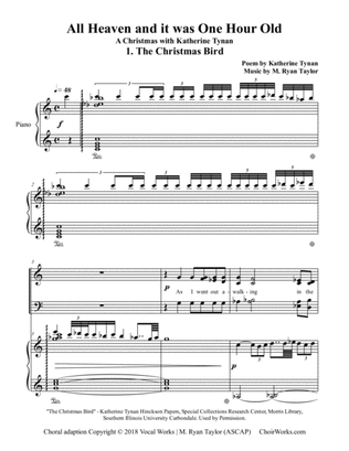 Book cover for 1. The Christmas Bird (All Heaven and it was One Hour Old) : SATB Choir & Piano