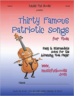 Book cover for Thirty Famous Patriotic Songs for Viola