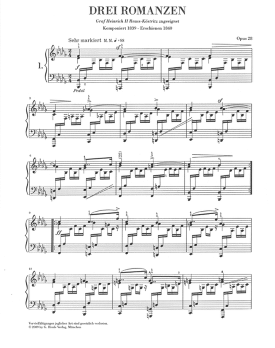 3 Romances Op. 28