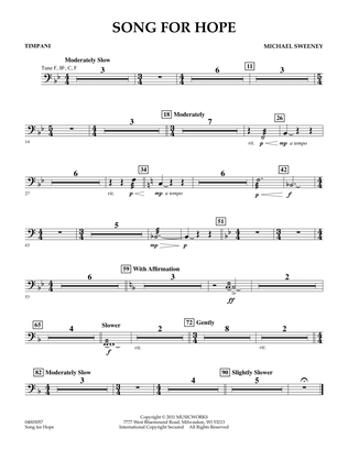 Book cover for Song For Hope - Timpani