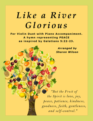 Book cover for Like a River Glorious (Violin Duet with Piano Accompaniment)