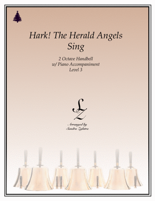 Book cover for Hark! The Herald Angels Sing (2 octave handbells & piano accompaniment)