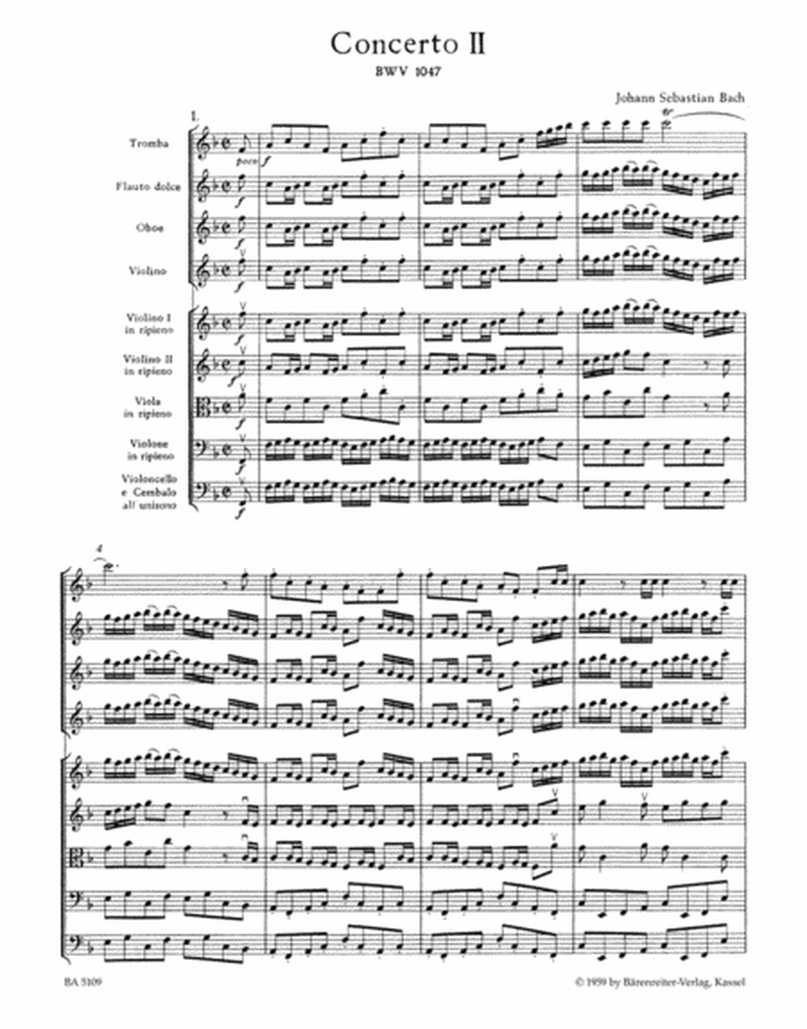 Brandenburg Concerto, No. 2, No. 2 F major, BWV 1047