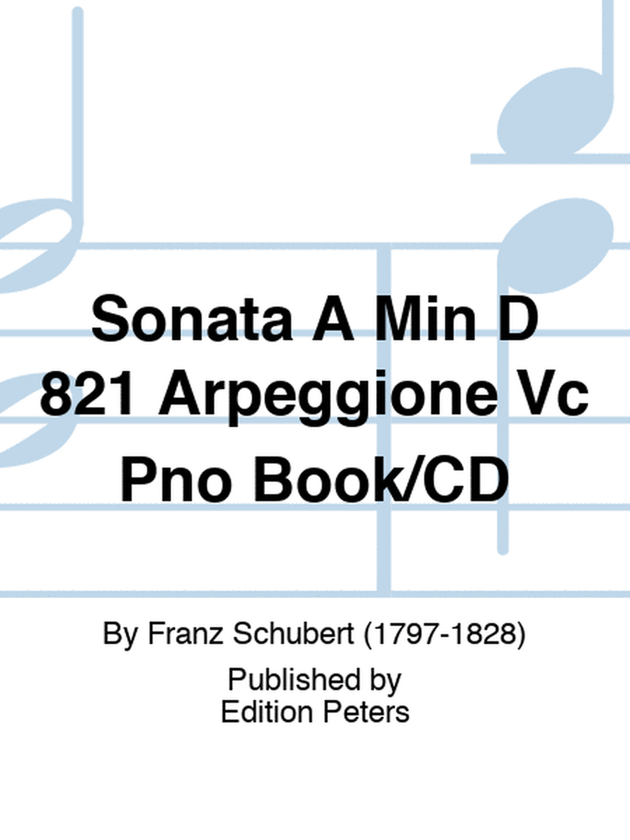 Sonata A Min D 821 Arpeggione Vc Pno Book/CD