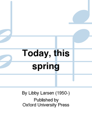 Book cover for Today, this spring