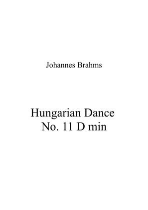 Book cover for Hungarian Dance No. 11 D min