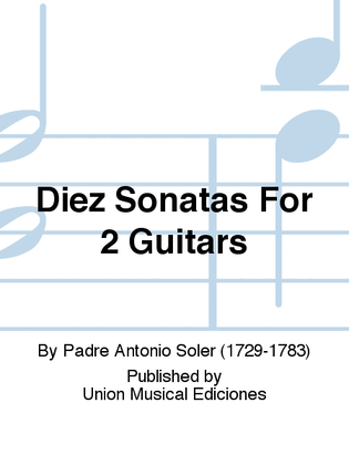 Book cover for Diez Sonatas For 2 Guitars