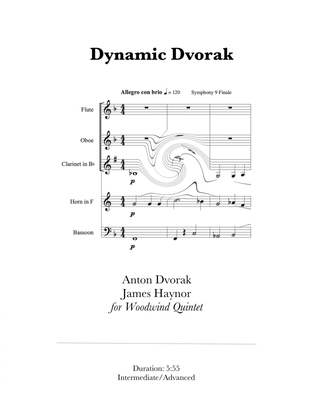 Book cover for Dynamic Dvorak for Woodwind Quintet