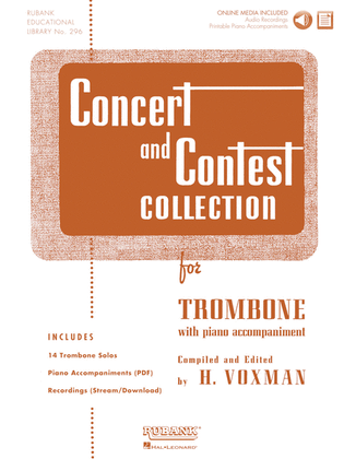 Book cover for Concert and Contest Collection for Trombone