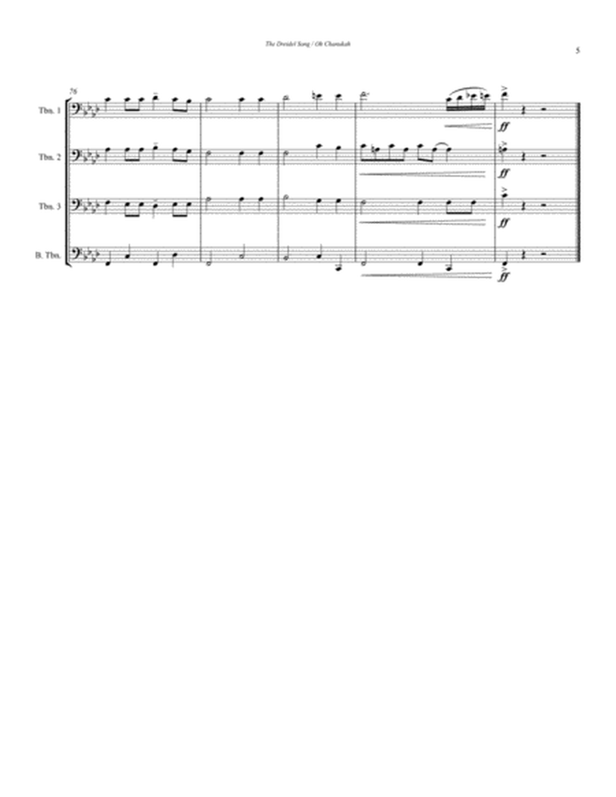 The Dreidel Song and Oh Chanukah for Trombone Quartet