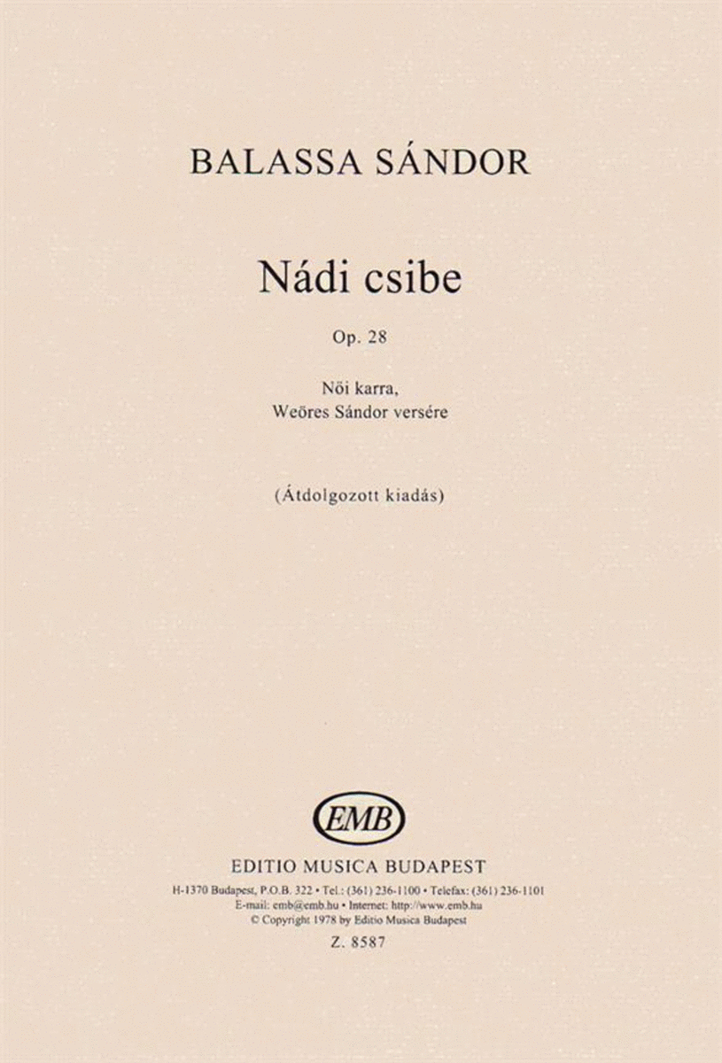 Nádi csibe - for female choir