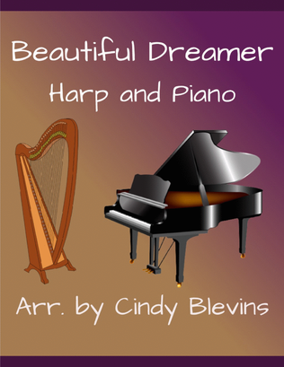 Book cover for Beautiful Dreamer, Harp and Piano Duet