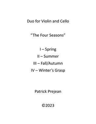 Book cover for Duo for Violin and Cello "The Four Seasons"