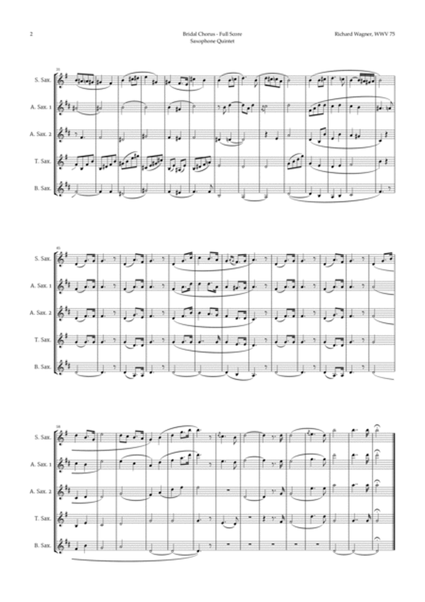 Bridal Chorus by Wagner for Sax Quintet image number null