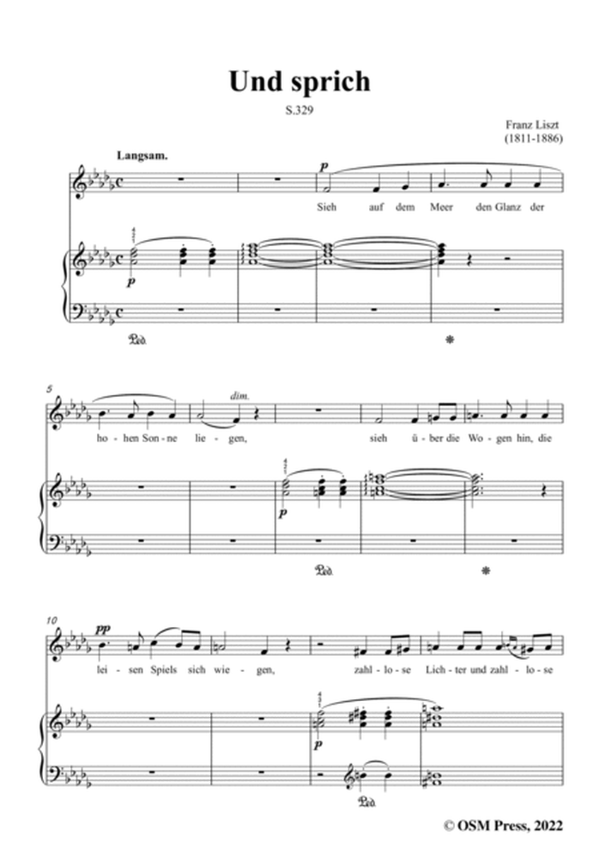 Liszt-Und sprich,S.329,in D flat Major