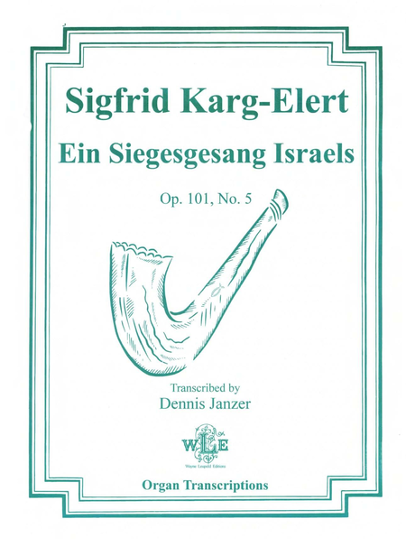 Ein Siegesgesang Israels [A Victory Song of Israel] Lobet den Herren mit Pauken und Zimbeln schon, [Praise the Lord with Drum and Cymbal].