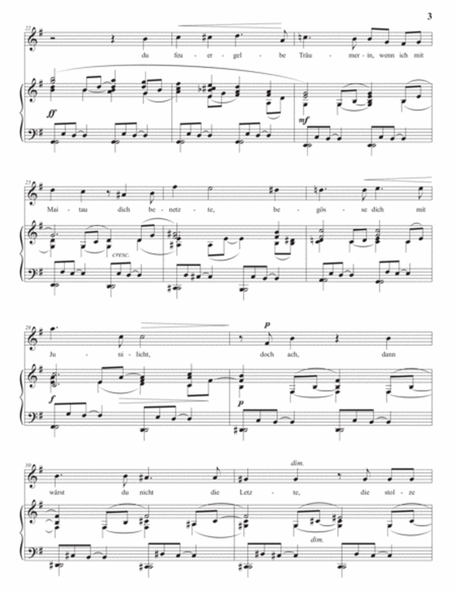 STRAUSS: Die Georgine, Op. 10 no. 4 (transposed to E minor)