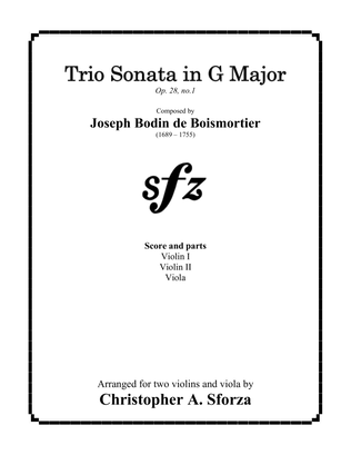 Book cover for Trio Sonata in G Major, Op. 28, no.1