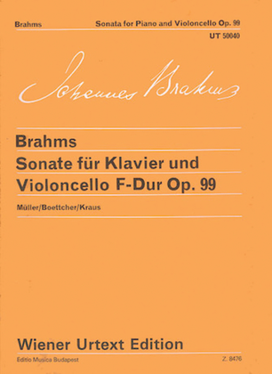Book cover for Sonata For Piano And Violoncello F-major