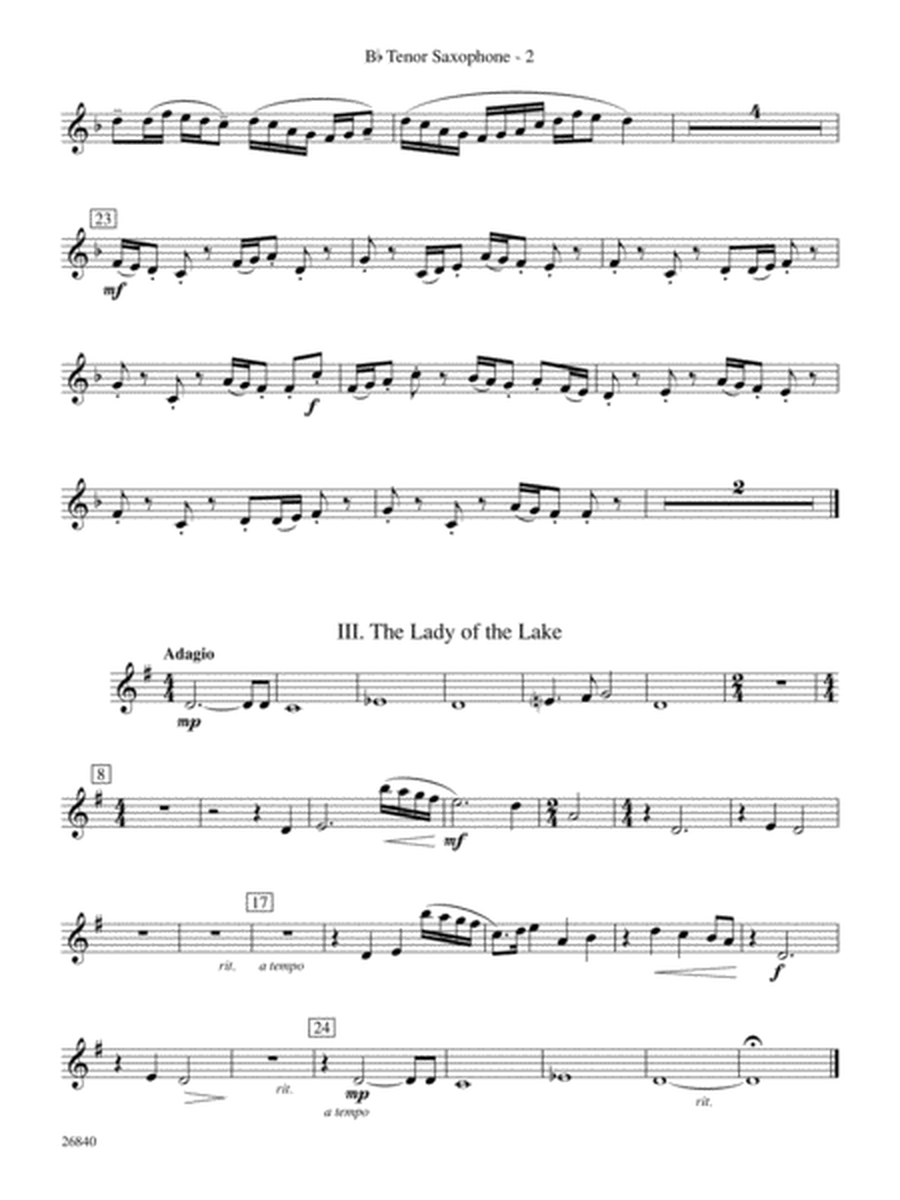 Tintagel Suite: B-flat Tenor Saxophone
