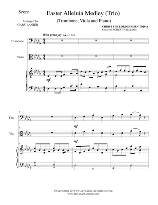 Book cover for EASTER ALLELUIA MEDLEY (Trio – Trombone, Viola and Piano) Score and Parts