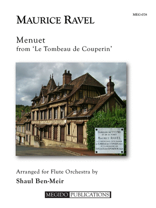 Book cover for Menuet from 'Le Tombeau de Couperin' for Flute Orchestra
