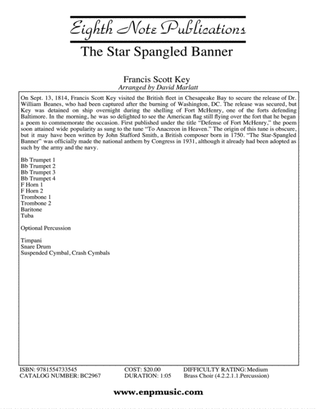 Book cover for The Star Spangled Banner: Score
