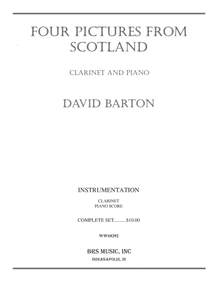Four Pictures from Scotland for Clarinet and Piano
