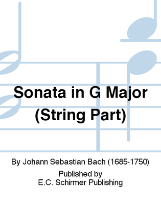 Book cover for Sonata in G Major (Violin I Part)