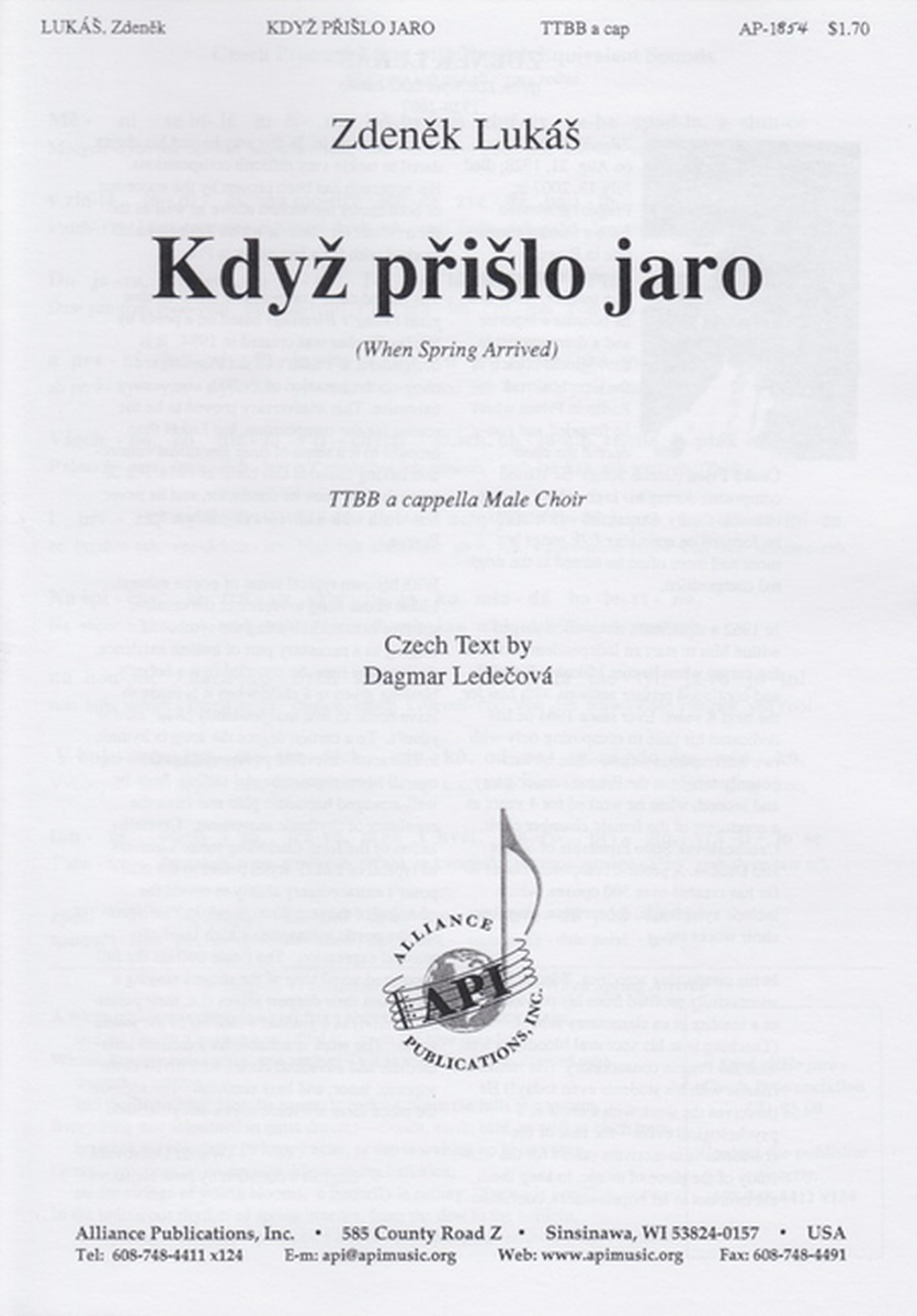 Kdyz Prislo Jaro (When Spring Arrived)