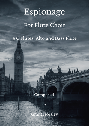 Book cover for "Espionage" Original For Flute Choir