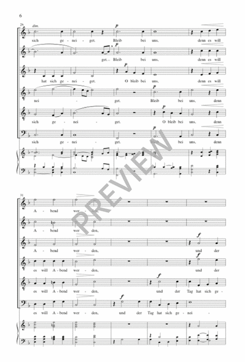 Abendlied by Josef Gabriel Rheinberger Choir - Sheet Music