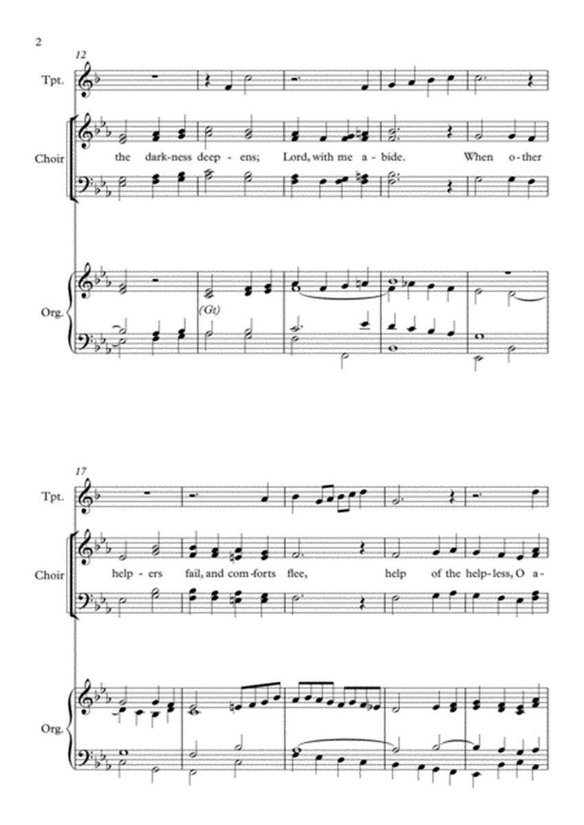 Hymn Concertato, Abide With Me (Eventide), for SATB choir, Organ and Trumpet in Bb image number null