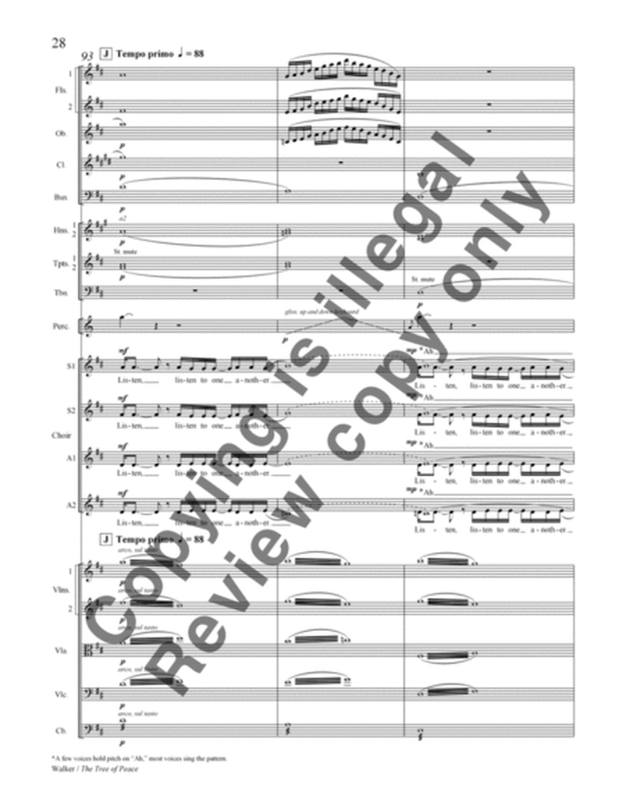 The Tree of Peace (SSAA Orchestral Score)