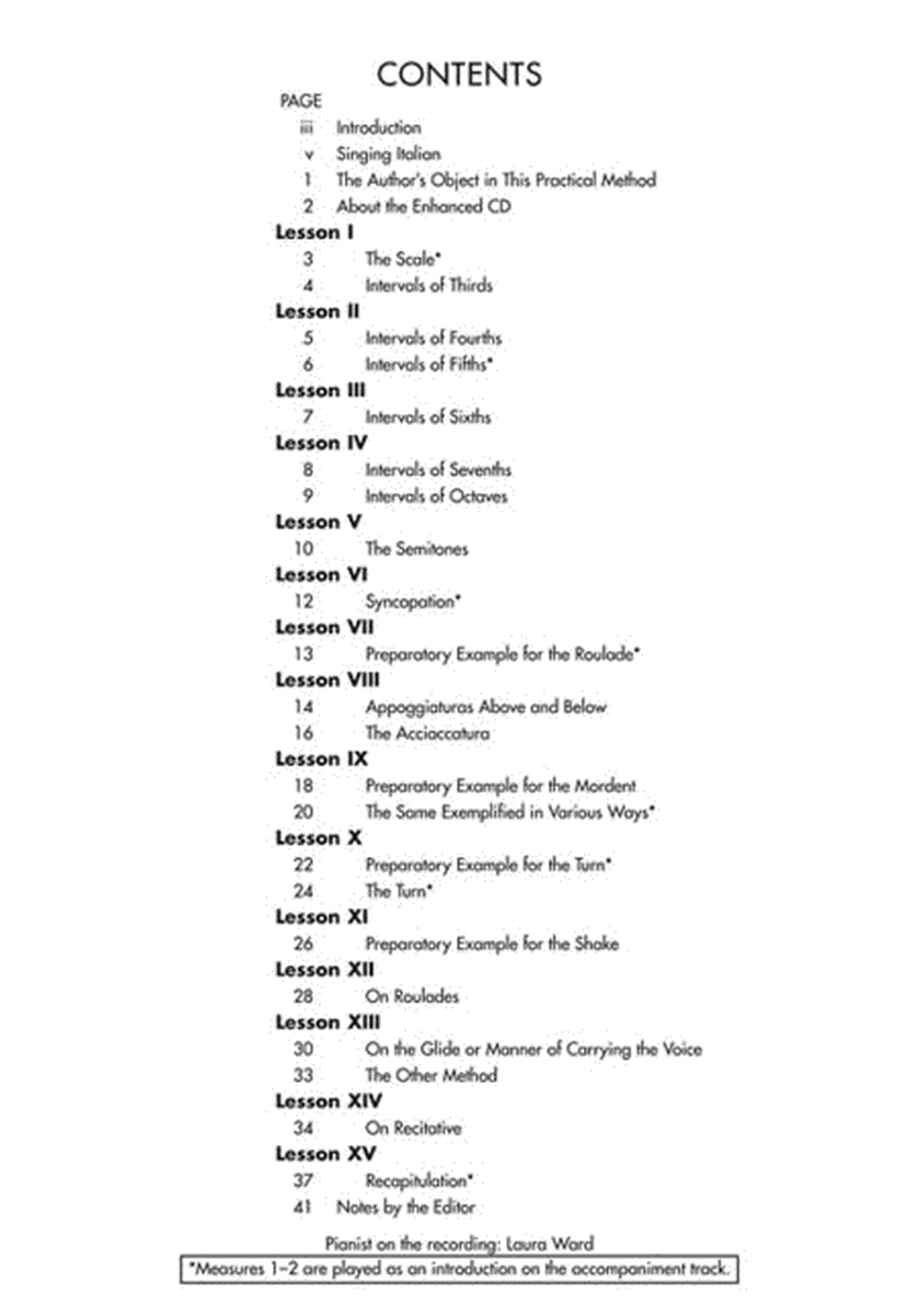 Practical Method of Italian Singing