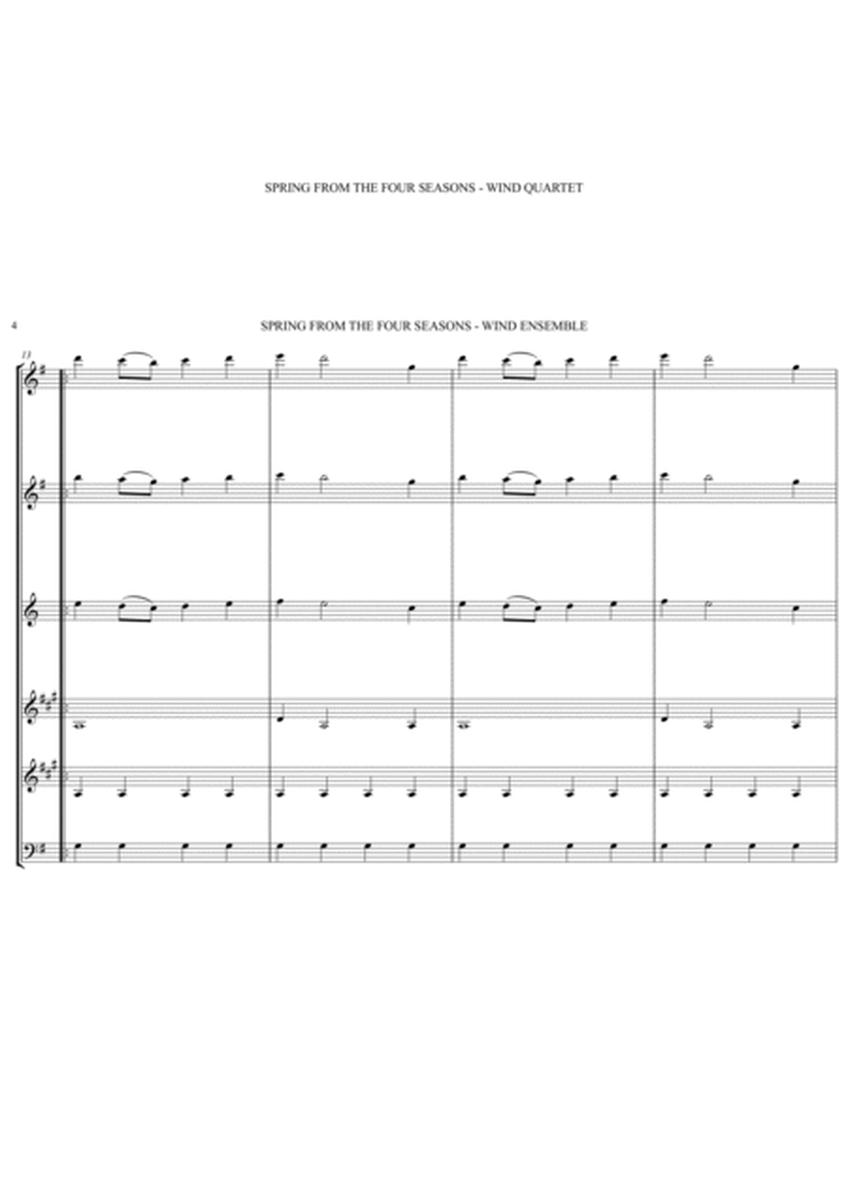 SPRING - FROM THE FOUR SEASONS - FLUTE & CLARINET ENSEMBLE - SCORE image number null