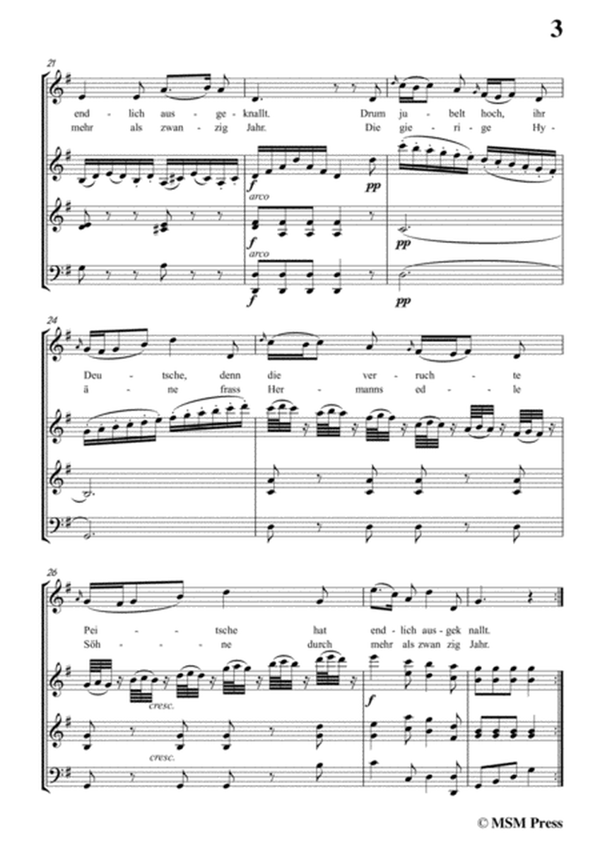 Schubert-Auf den Sieg der Deutschen,in G Major,for Voice,2 Violins&Cello image number null
