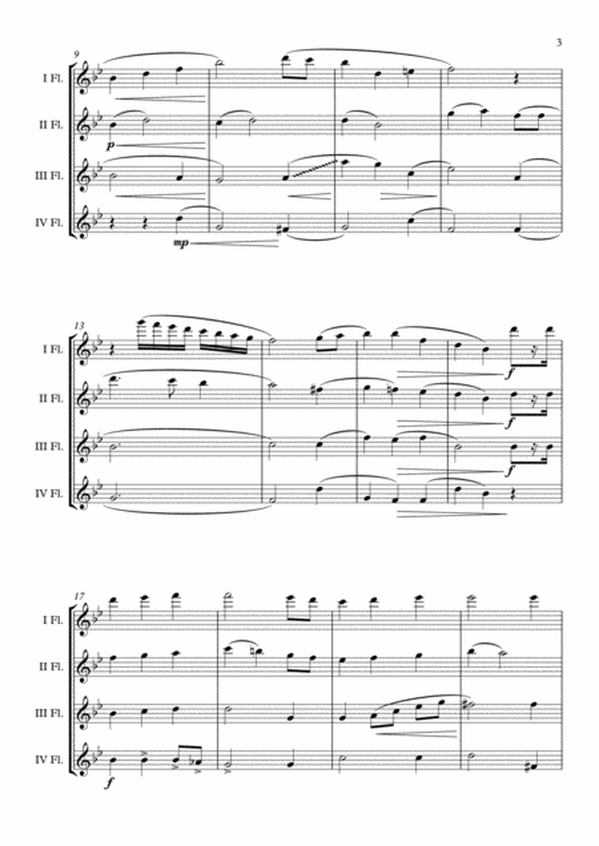 "The Star Spangled Banner" Flute Quartet arr. Adrian Wagner image number null