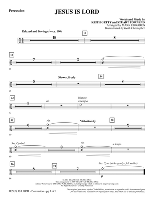 Book cover for Jesus Is Lord - Percussion