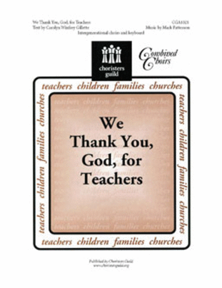 Book cover for We Thank You, God, for Teachers