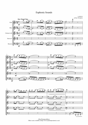 Book cover for Scott Joplin: Euphonic Sounds - wind quintet