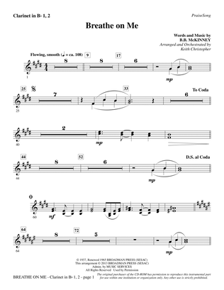 Book cover for Breathe on Me - Bb Clarinet 1 & 2