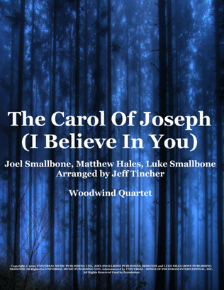 Book cover for The Carol Of Joseph (i Believe In You)