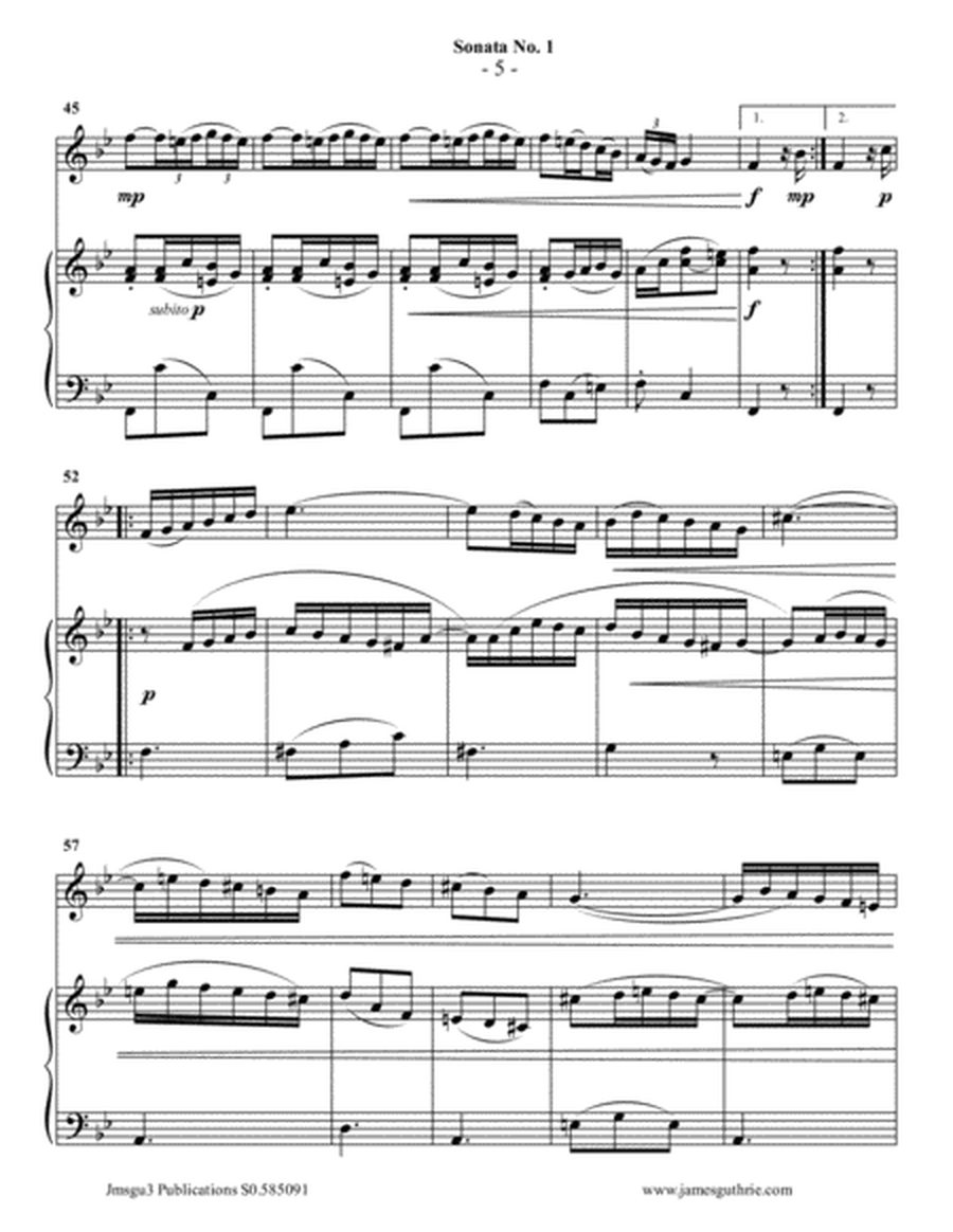 Vivaldi: Sonata No. 1 for Oboe & Piano by Antonio Vivaldi Piano - Digital Sheet Music