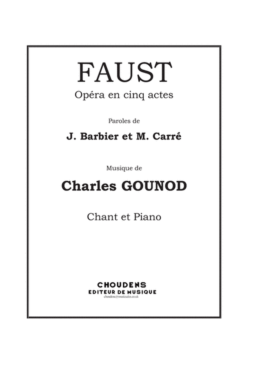 Faust - Opéra en cinq actes