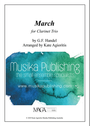 Book cover for March - Handel - for Clarinet Trio