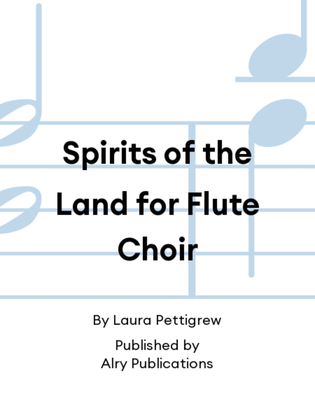 Book cover for Spirits of the Land for Flute Choir