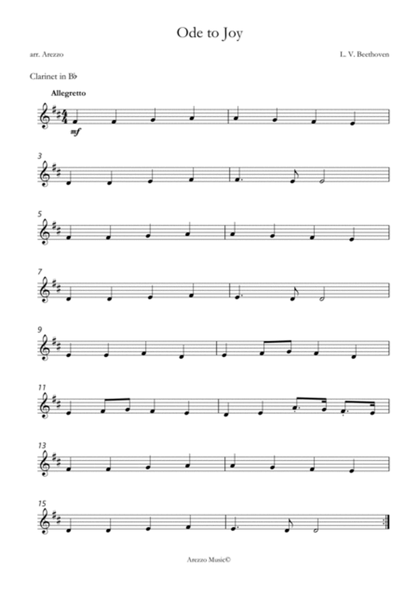 ode to joy clarinet and bassoon sheet music in c for beginners image number null