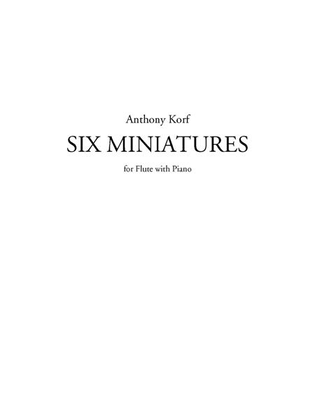Book cover for Six Miniatures for Flute with Piano