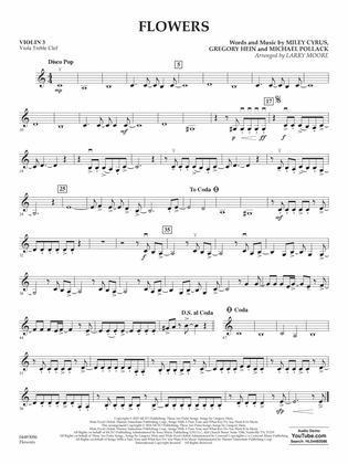 Flowers (arr. Larry Moore) - Violin 3 (Viola Treble Clef)